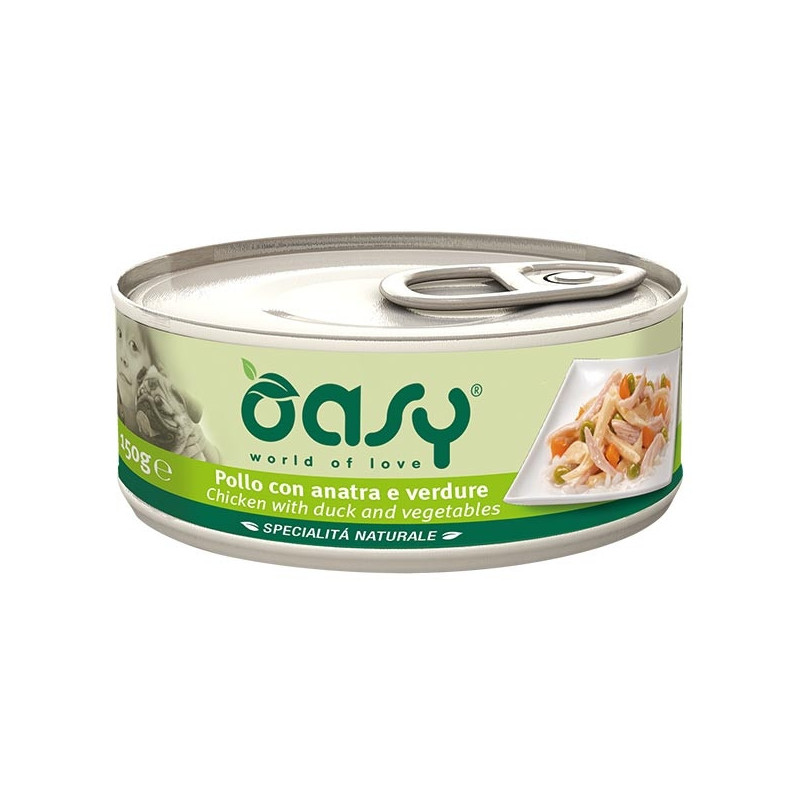 OASY Specialità Naturale al Pollo con Anatra e Verdure 150 gr. - 