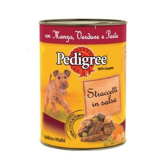 PEDIGREE Straccetti in Salsa con Manzo Verdure e Pasta 400 gr. - 