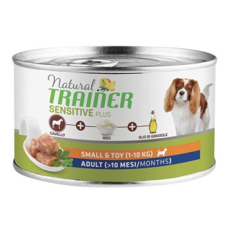 TRAINER Natural Sensitive Plus No Gluten Small & Toy Adult with Horse and Rice 150 gr.