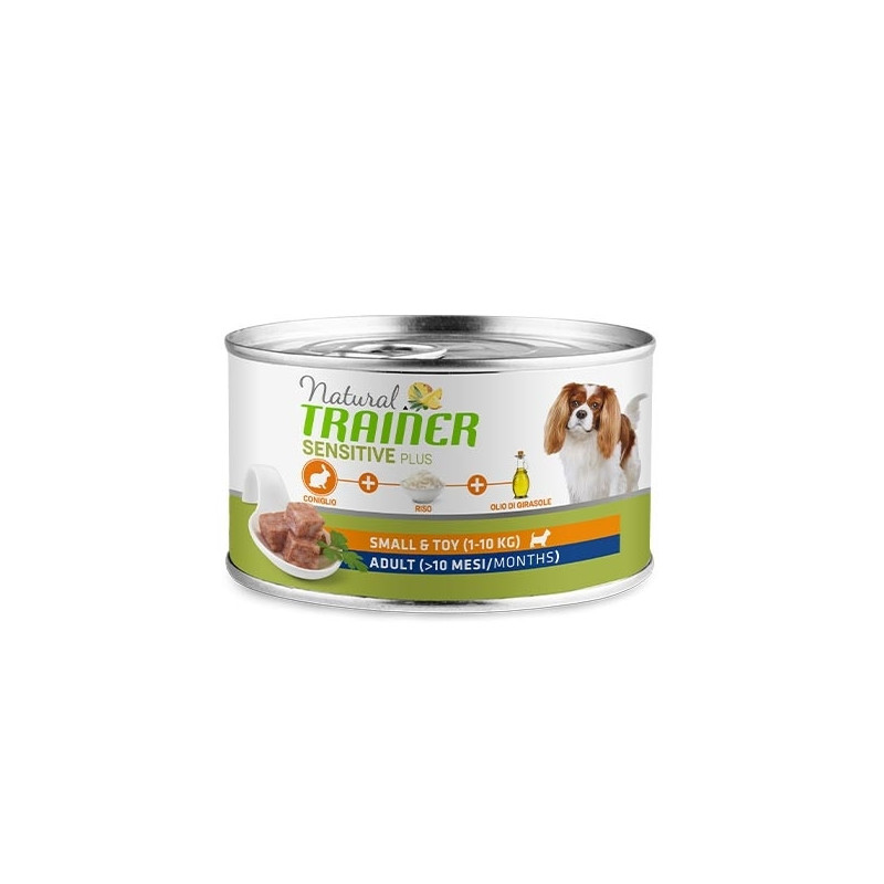 TRAINER Natural Sensitive Plus No Gluten Small & Toy Adult con Coniglio e Riso 150 gr. - 