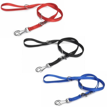 CAMON Double Training Leash Blue Nylon 25x2000 cm. - F131 / A.02