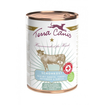 TERRA CANIS Gastrointestinal Vitello con Carote, finocchio, formaggio in fiocchi e camomilla 12 x 400 gr. - 