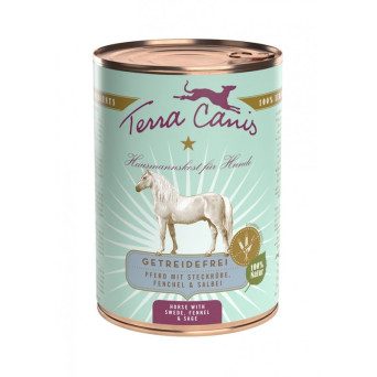 TERRA CANIS Grain Free Cavallo con rapa gialla, salvia e finocchio 12 x 400 gr. - 