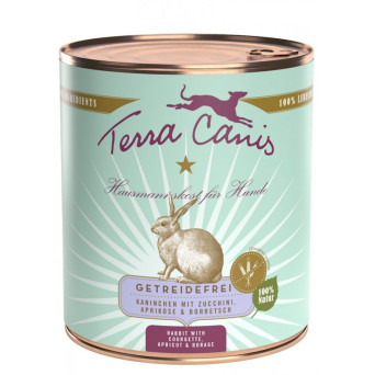 TERRA CANIS Grain Free Kaninchen mit Zucchini, Aprikose und Borretsch 800 gr.