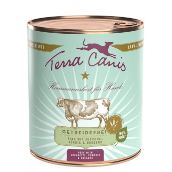 TERRA CANIS Grain Free Beef mit Zucchini, Kürbis und Oregano 800 gr.