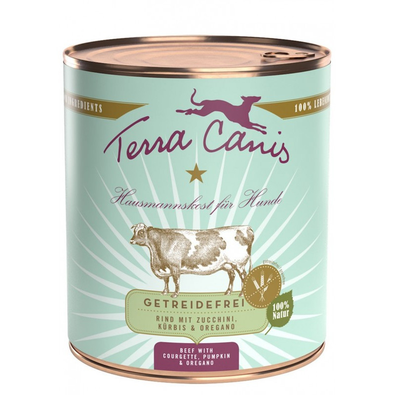 TERRA CANIS Grain Free Manzo con zucchine, zucca e origano 800 gr. - 