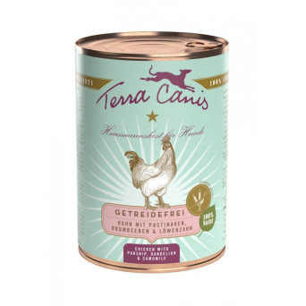 TERRA CANIS Grain Free Pollo con pastinaca, dente di leone e camomilla 400 gr.