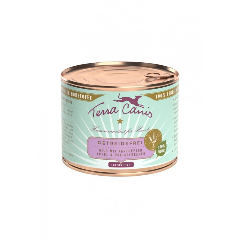 TERRA CANIS Grain Free Selvaggina con patate, mela e mirtilli rossi 200 gr. - 