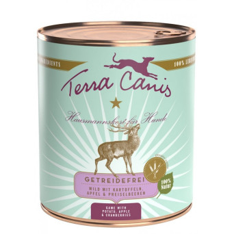 TERRA CANIS Getreidefreies Wild mit Kartoffeln, Apfel und Preiselbeeren 800 gr.