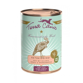 TERRA CANIS Grain Free Tacchino con sedano, zucca e crescione d'acqua 400 gr.