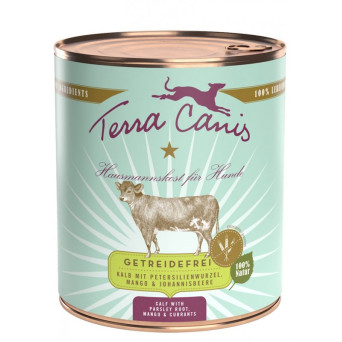 TERRA CANIS Grain Free Vitello con radice di prezzemolo, mango e ribes 800 gr.