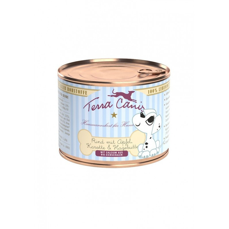 TERRA CANIS Puppy Manzo con mela, carote e rosa canina 200 gr. - 