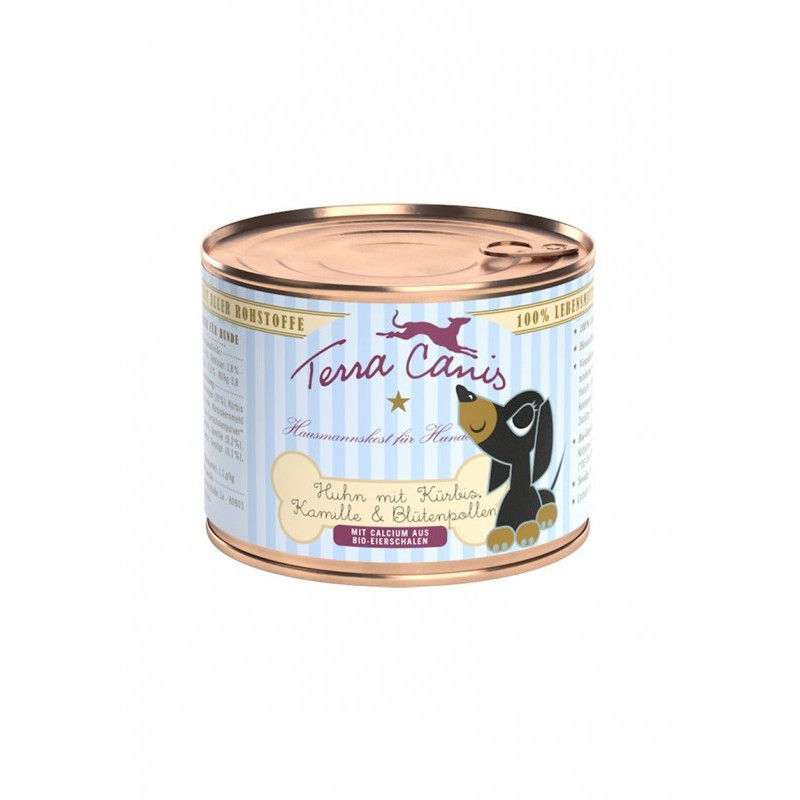 TERRA CANIS Puppy Pollo con zucca, camomilla e polline di fiori 200 gr. - 