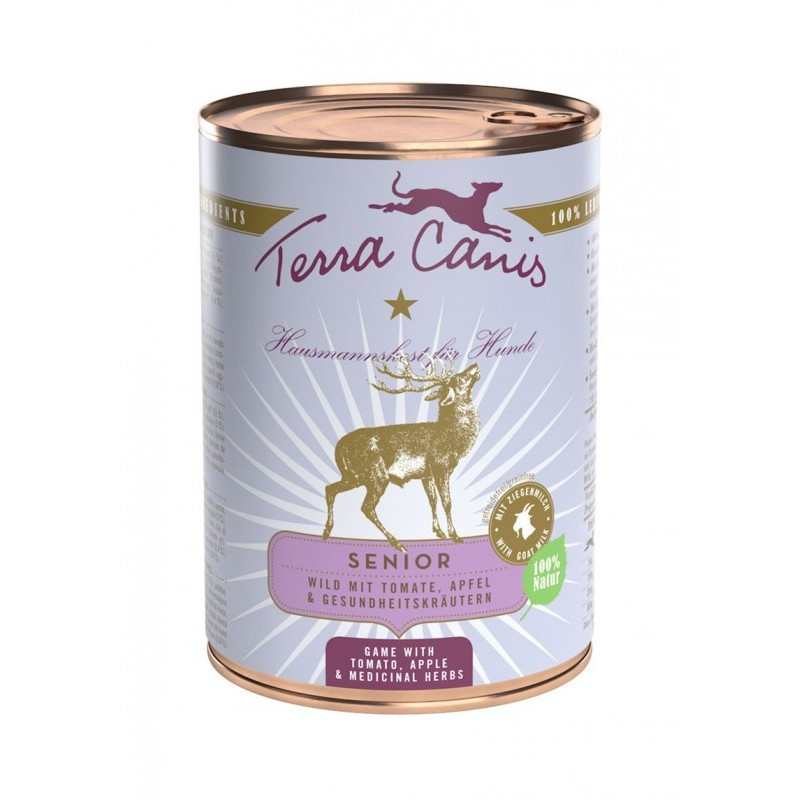 TERRA CANIS Senior Selvaggina con pomodoro, mela e erbe officinali 400 gr. - 