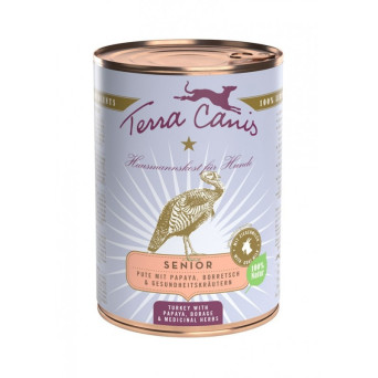 TERRA CANIS Senior Tacchino con papaya, borragine e erbe officinali 400 gr. - 