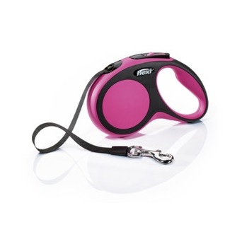 FLEXI New Comfort Pink Leash with 5m Webbing. Size S