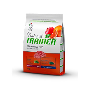 TRAINER Natural Adult Medium con Manzo e Riso da 12 kg. - 