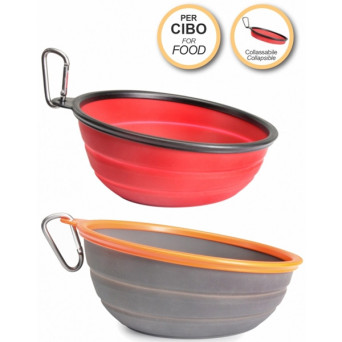 CAMON - Ciotola Pieghevole Inclinata in Silicone per Cibo  ø 16,5 cm x 470 ml - C037/5 - 