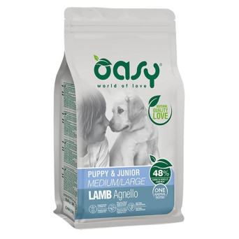 OASY One Animal Protein Puppy & Junior Medium & Large with Lamb 2,5 kg.