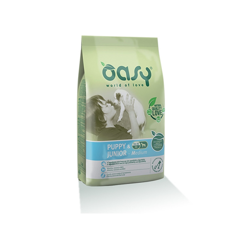 OASY Puppy&Junior Medium con Pollo 12 kg. - 