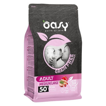 OASY Grain Free Adult Medium & Large mit Schweinefleisch 2,5 kg.