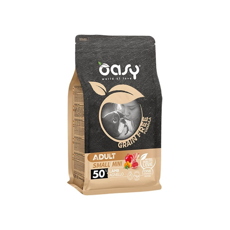 OASY Grain Free Adult Small&Mini con Agnello 2,5 kg. - 