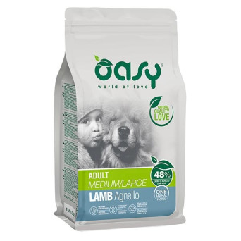 OASY One Animal Protein Adult Medium&Large con Agnello 12 kg.