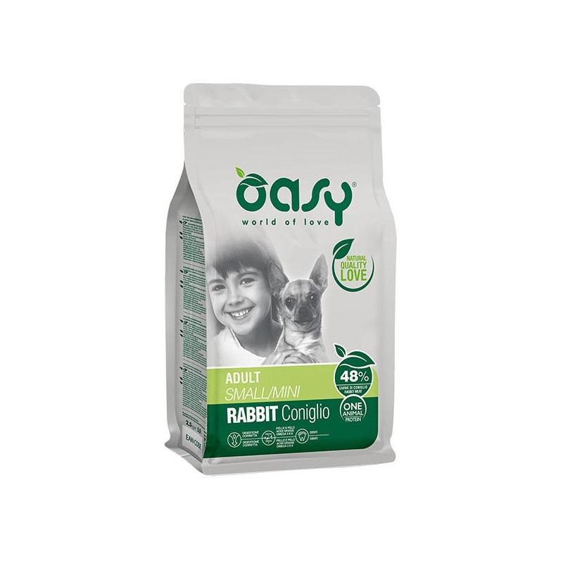 OASY One Animal Protein Adult Small&Mini con Coniglio 800 gr. - 