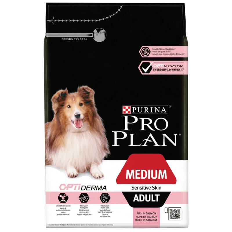 Proplan Adult Medium Sensitive Skin Optiderma Salmone 14 kg - 