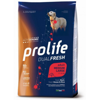 PROLIFE Dual Fresh Beef, Goose and Rice Medium / Large 12 kg.