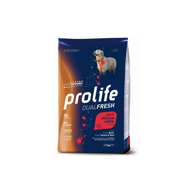 PROLIFE Dual Fresh Manzo, Oca e Riso Medium/Large 12 kg. - 