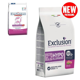 EXCLUSION diet hypo maiale piselli medium large 12 kg - 