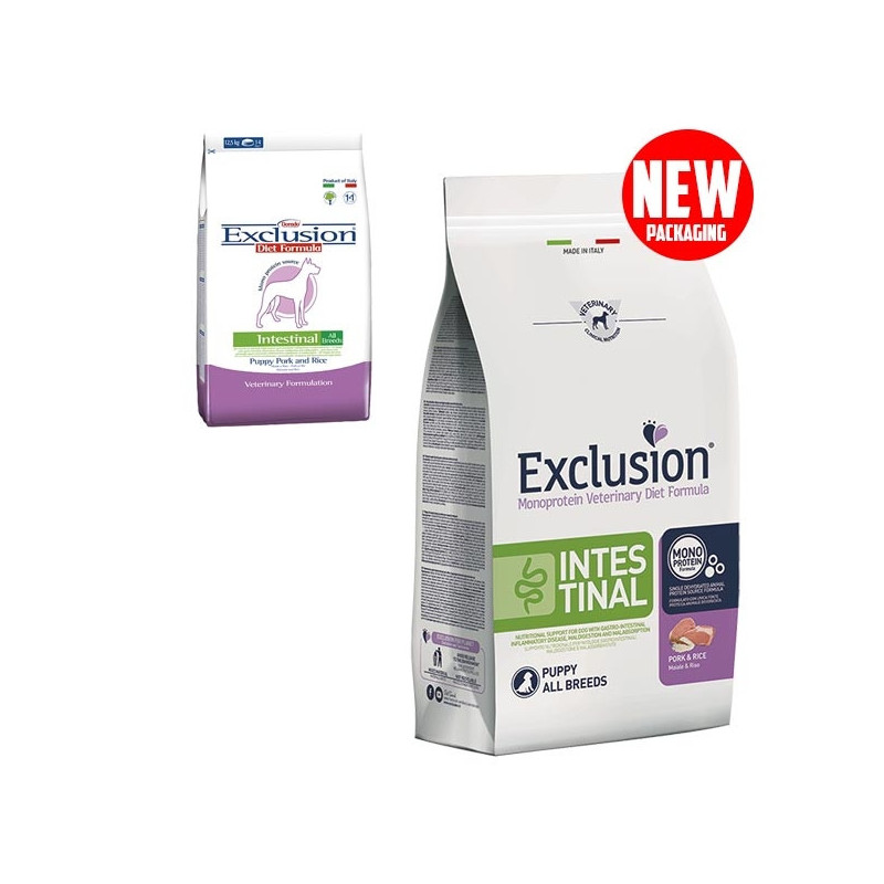 EXCLUSION Diet Intestinal Maiale e Riso Puppy All Breed 2 kg. - 