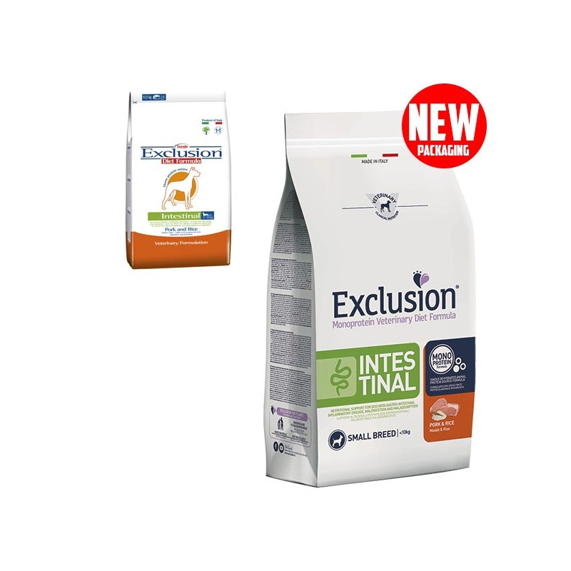 EXCLUSION Diet Intestinal Small Breed Maiale e Riso 800 gr. - 