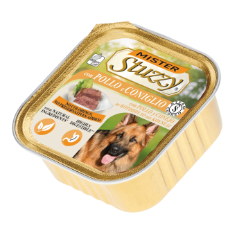 Mister Stuzzy Cane con Pollo e Coniglio 300 Gr. x 6 vaschette - 