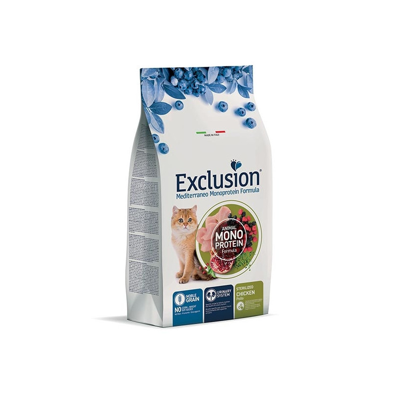 EXCLUSION Mediterraneo Monoprotein Sterilized Adult All Breeds Pollo 1,50 kg.. - 