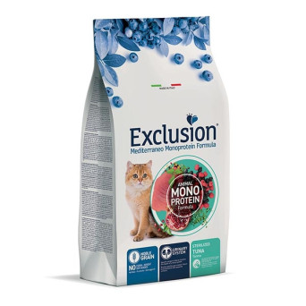 EXCLUSION Mediterraneo Monoprotein Sterilized Adult All Breeds Tuna 1,50 kg.