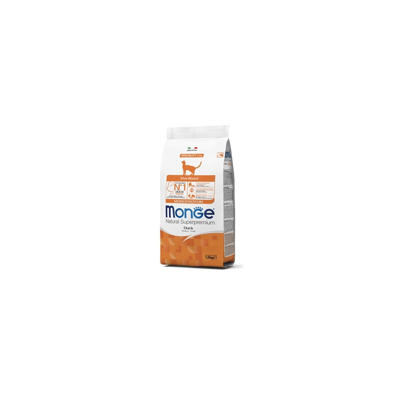 MONGE Natural Superpremium Sterilised Monoprotein con Anatra 10 kg. - 