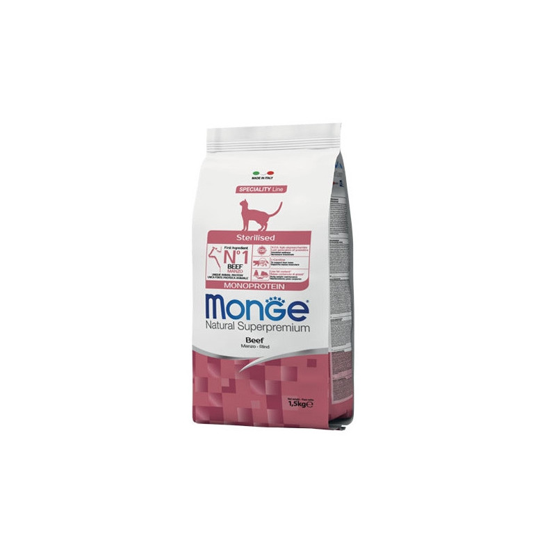 MONGE Natural Superpremium Sterilised Monoprotein con Merluzzo 1,50 kg. - 