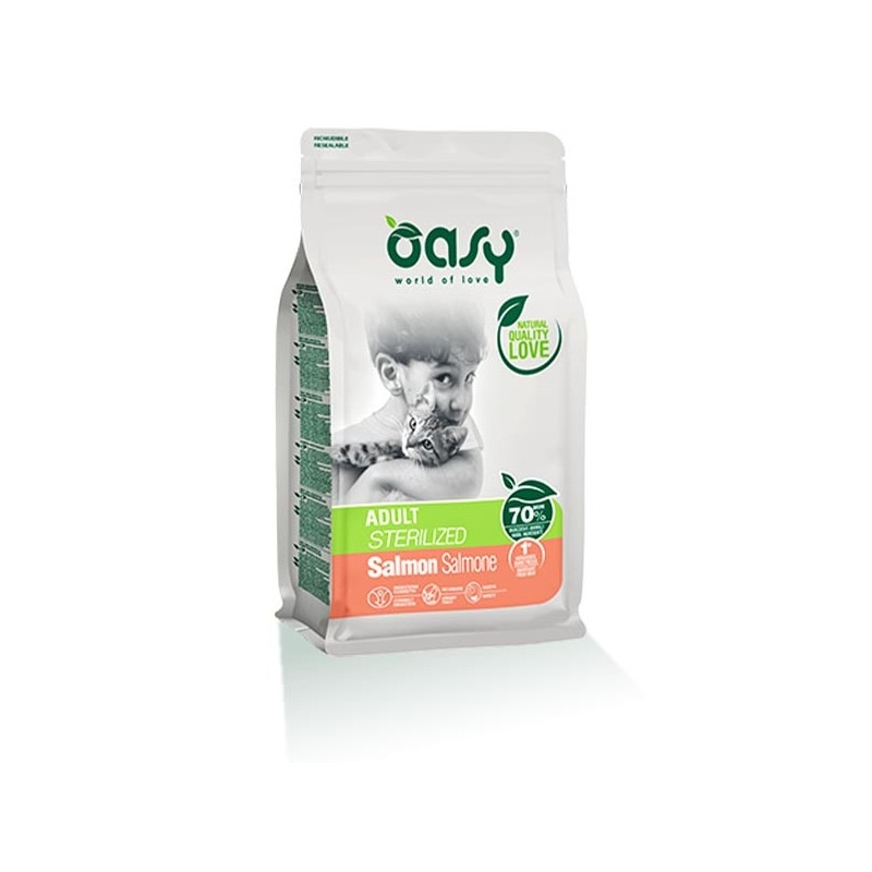 OASY Dry Adult Sterilized con Salmone 300 gr. - 