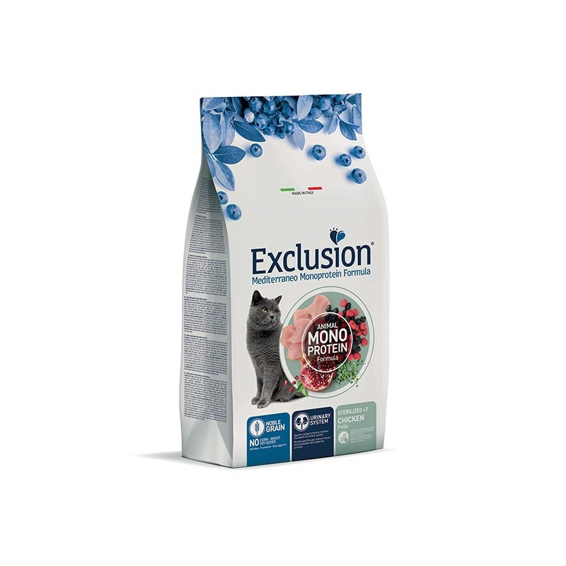 EXCLUSION Mediterraneo Monoprotein Sterilized +7 All Breeds Pollo 1,5 kg. - 