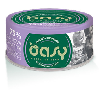 OASY More Love Chicken mit Eiern für Kätzchen in Kochwasser 70 gr.