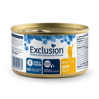 EXCLUSION Mediterraneo Monoprotein Adult All Breeds Beef 85 gr.