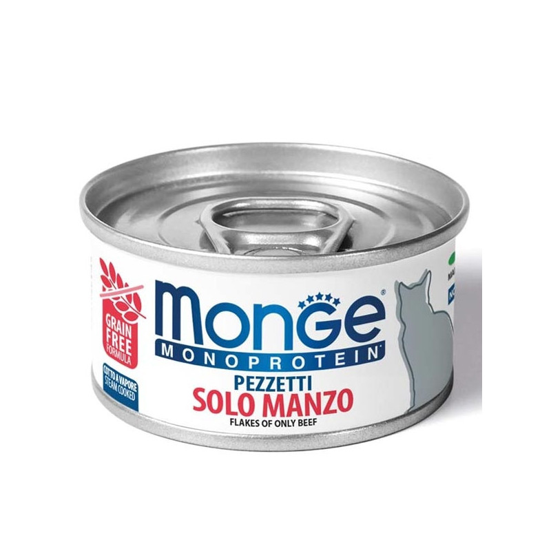 MONGE Monoproteico Pezzetti Solo Manzo 80 gr. - 