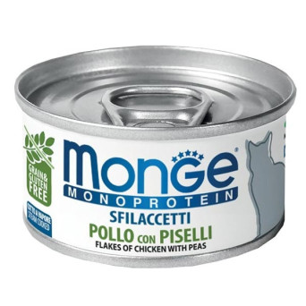 MONGE Monoproteico Sfilaccetti Pollo con Piselli 80 gr.