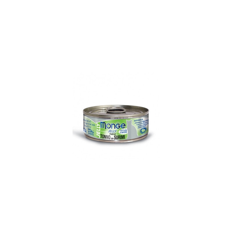 MONGE Natural Superpremium Jelly Filetti di Tonno del Pacifico e Surimi 80 gr. - 