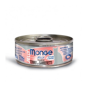 MONGE Natural Superpremium Jelly Filetti di Tonno del Pacifico e Gamberetti 80 gr. - 