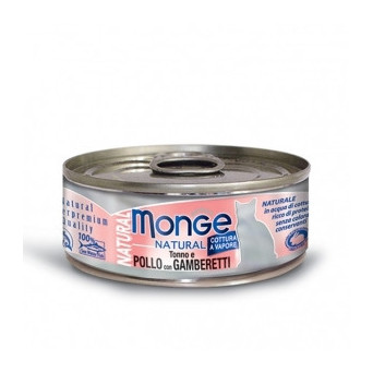 MONGE Natural Superpremium Thunfisch und Huhn mit Garnelen 80 gr.