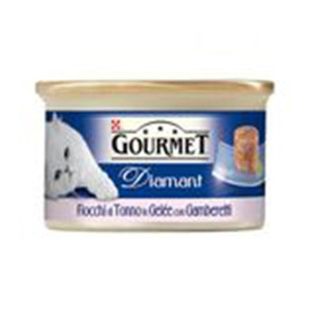 PURINA Gourmet Diamant Fiocchi di Tonno in Gelée con Gamberetti 85 gr. - 