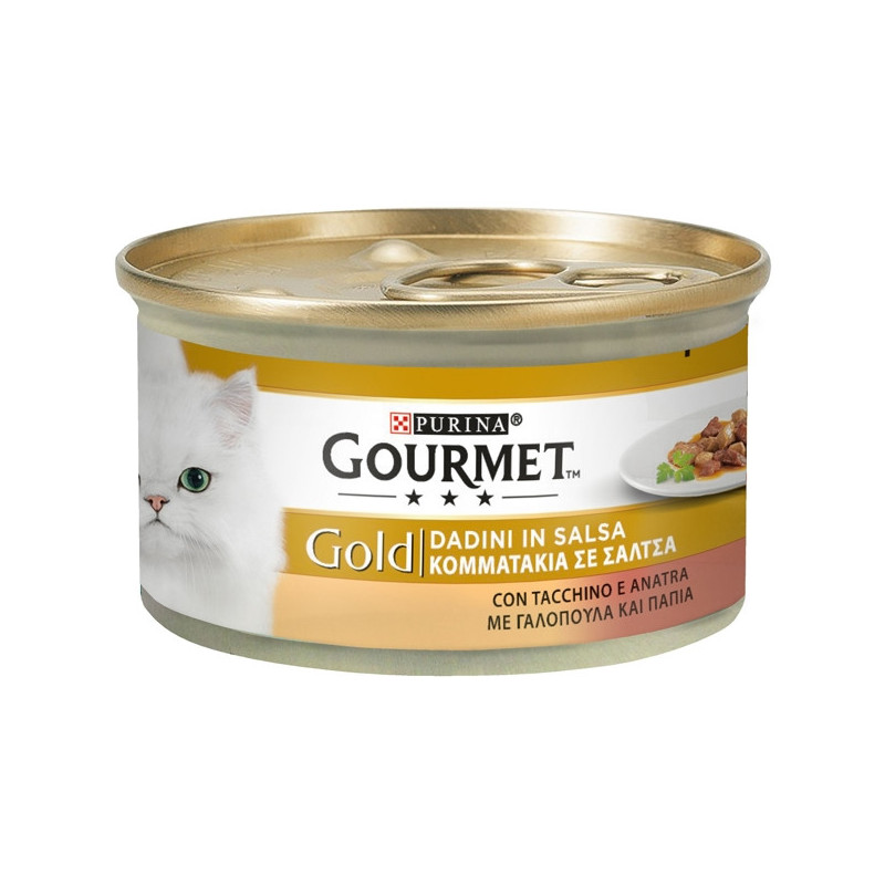 PURINA Gourmet Gold Dadini in Salsa con Tacchino e Anatra 85 gr. - 